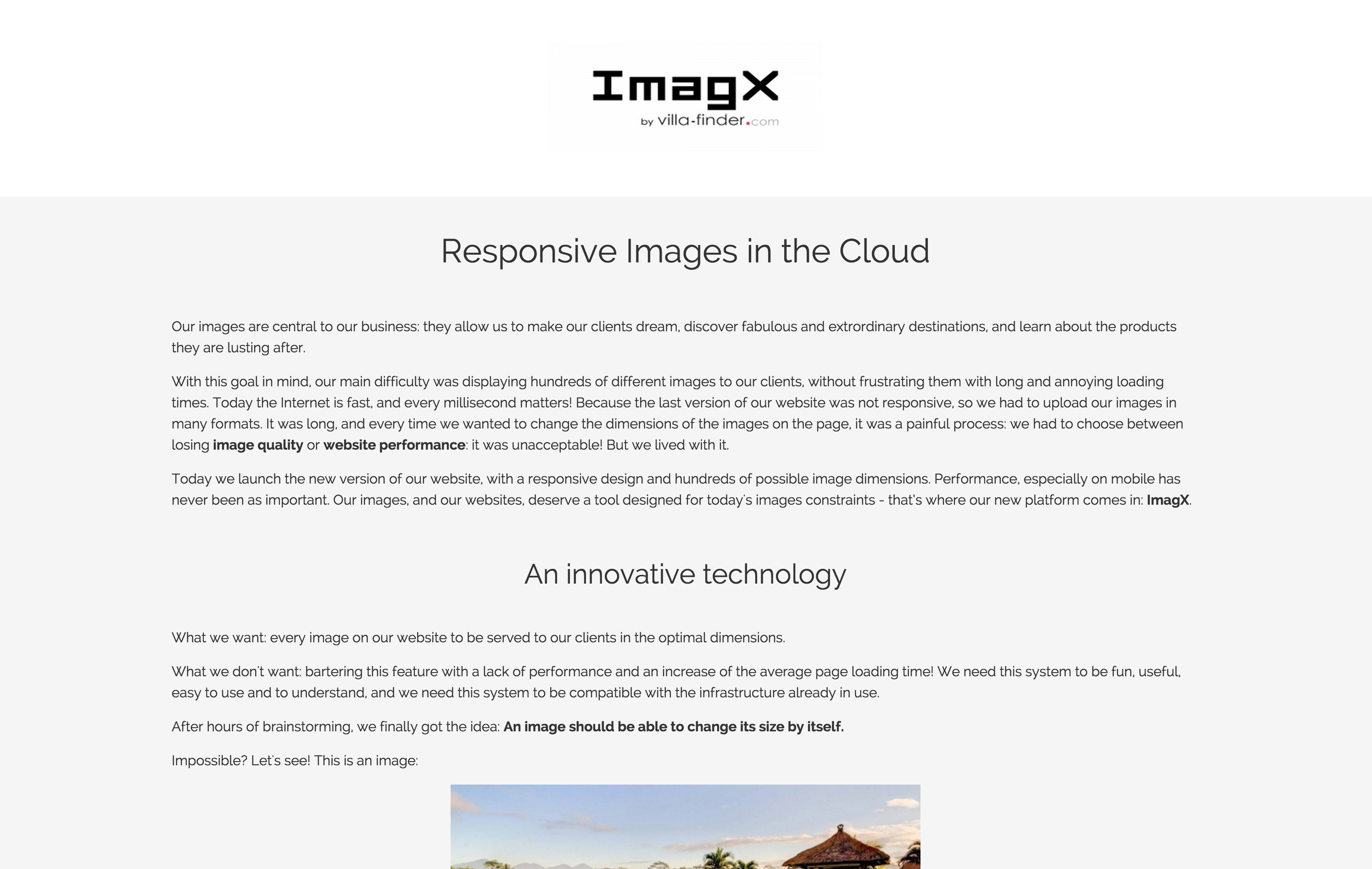 ImagX Homepage