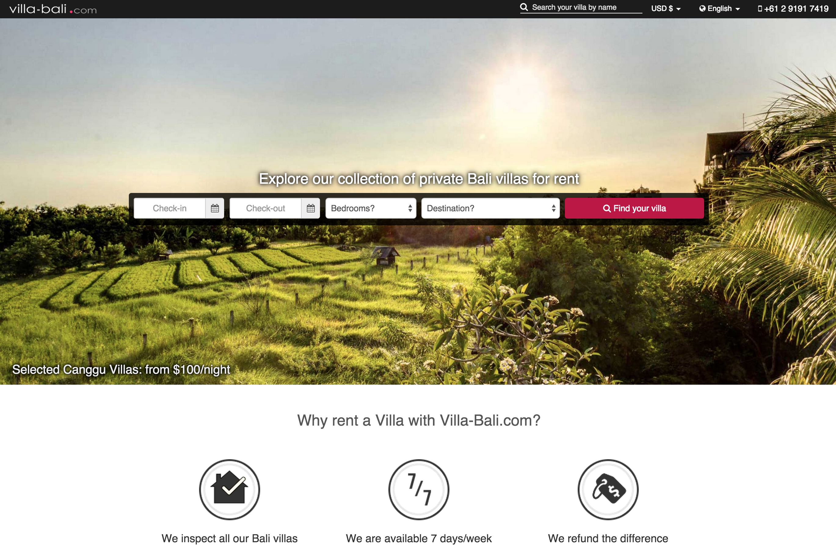 Villa-Bali.com Homepage