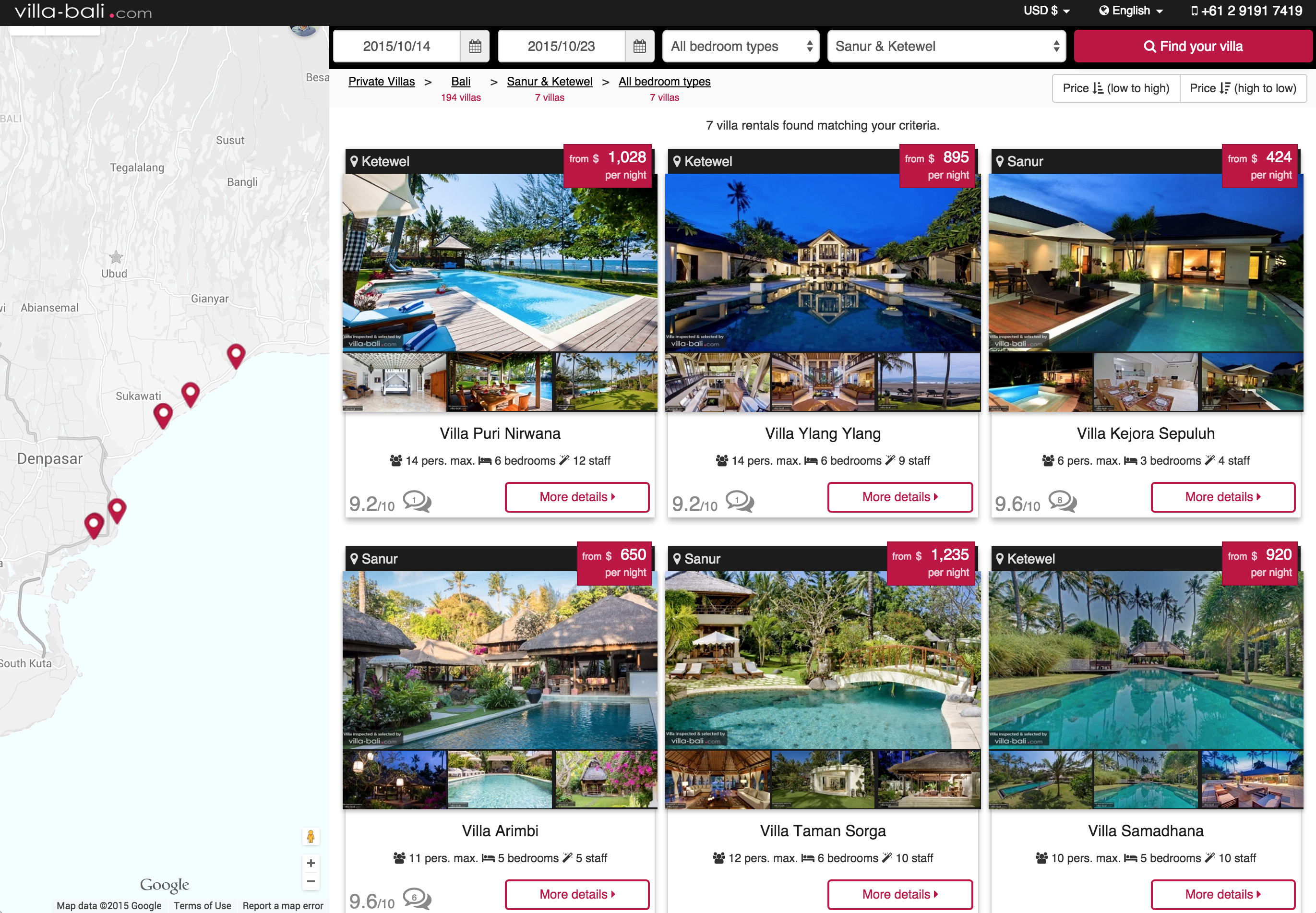 Villa-Bali.com Results